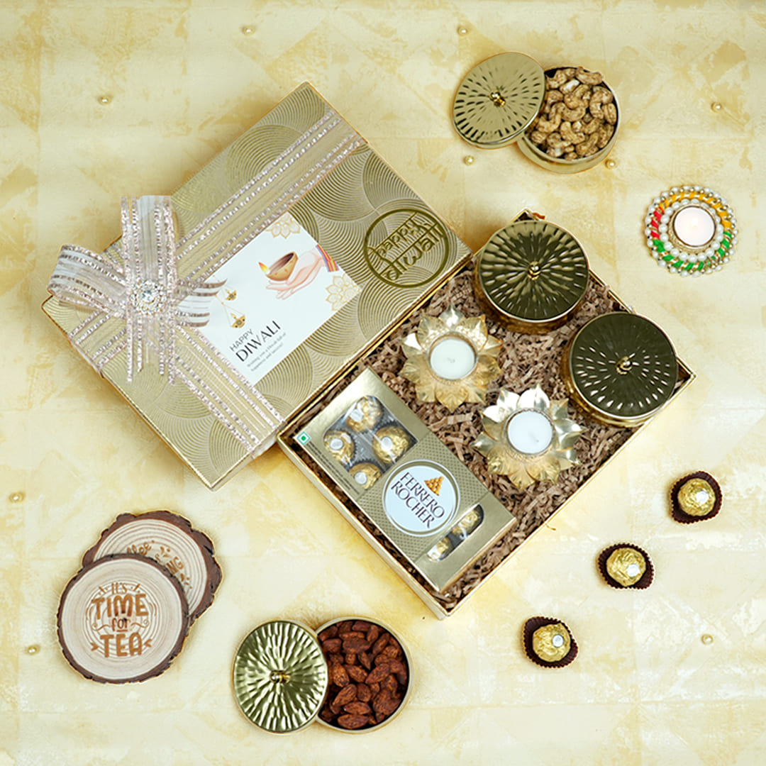 Premium Diwali Hamper for Clients - Ferrero & Dry Fruits
